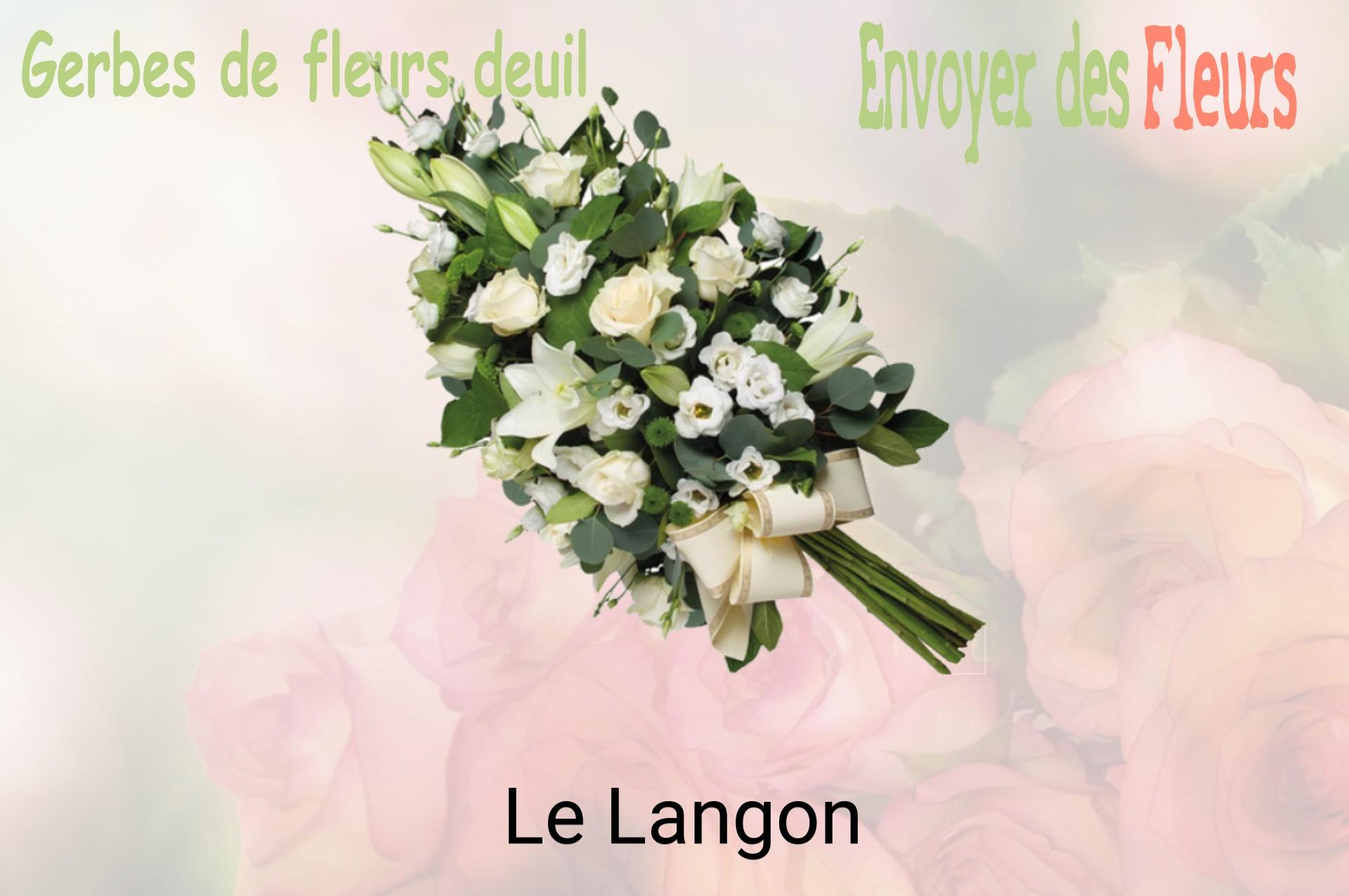 Gerbe de fleurs de deuil livrée à Le Langon